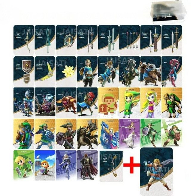 최신 파이어 엠블럼 아미보 카드 태그 NFC NS 스위치, 1개, 젤다 미니 카드 38개
