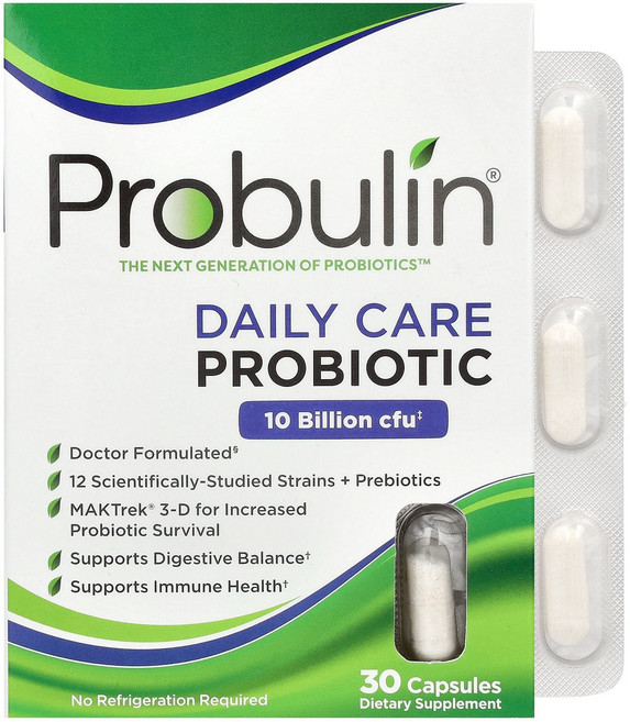 Probulin 데일리 케어 프로바이오틱 100억CFU 캡슐 30정 Probulin (프로불린), Probulin, 데일리 케어 프로바이오틱, 100억C, 1개