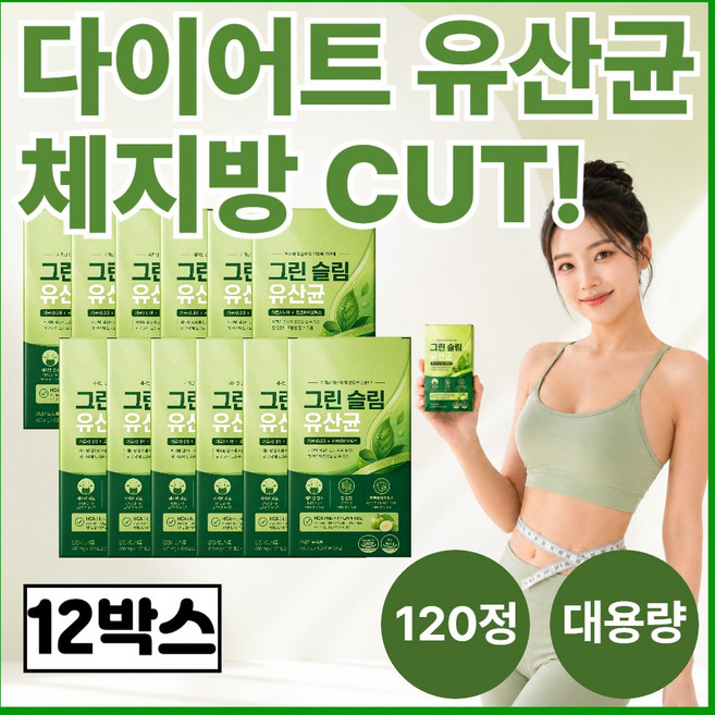BNR17 NEW 비에날씬 다이어트 유산균 프로틴 정품 증정 (12박스 구매시) / 모유유래 슬림 다이어트&유산균 장건강 듀얼케어 식약처인증 데일업, 12개, 120정
