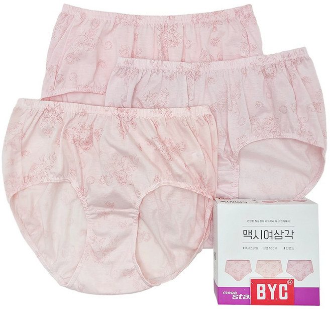 BYC 순면 100% 빅사이즈 여성 부인용 면스판 맥시 퀸즈 팬티
