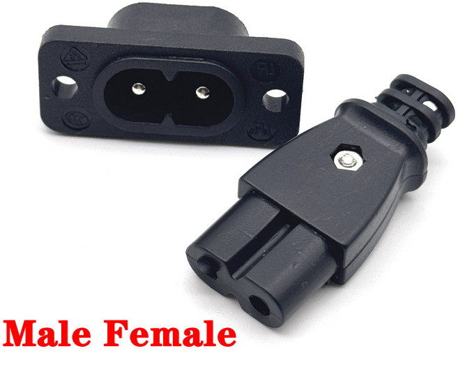 암플러그 전원 콘센트 내장 전기 커넥터 커넥터 AC 2.5A 5A 250V C8 C7 1 개 3 개, 03 2pcs, 02 Female