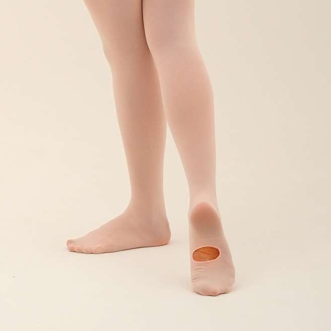 1+1 발레 구멍(홀) 타이즈 스타킹 유아 여아 아동 주니어 성인 연습용