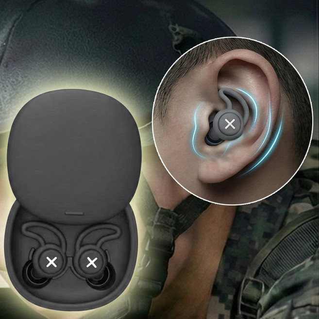 히든셀 군인 사격용 귀마개 군대 훈련소 소음 차단 이어플러그, 1세트, 1개입
