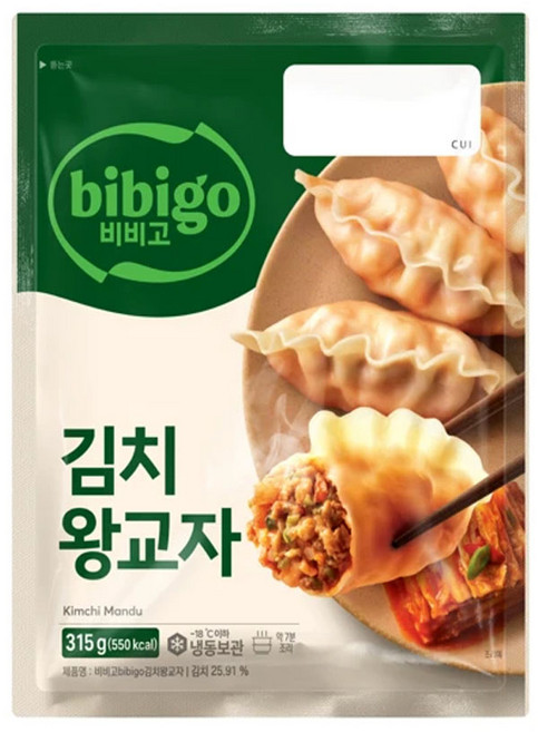 (냉동)[비비고]김치왕교자, 315g, 4개