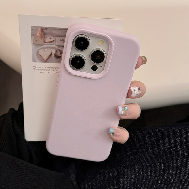 ins純色簡約iphone1pro max適用15蘋果手機殻14高級硅膠13防摔12 手機保護殼