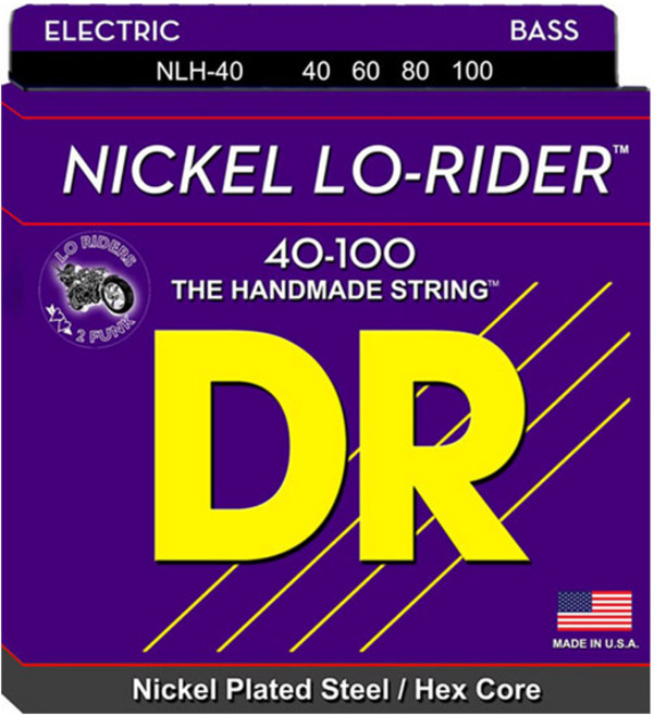 DR LO-RIDER 4현 베이스줄 NLH-40 (40-100) 디알 니켈 로라이더, 1개