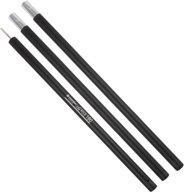 브리즈문 캠핑 듀랄루민 타프 폴대 메인 사이드 경량 폴대 텐트 폴, 02.듀랄루민 3단 폴대 180cm 블랙, 1개