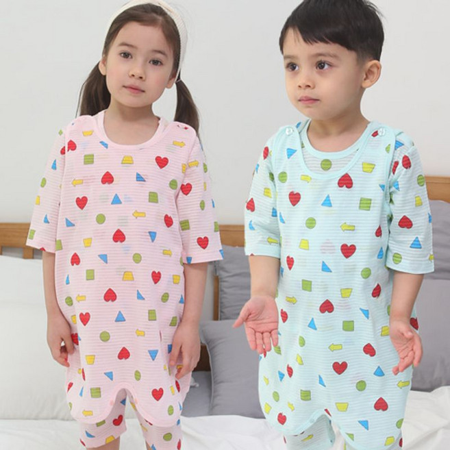 아이숲 도형 수면조끼 2color