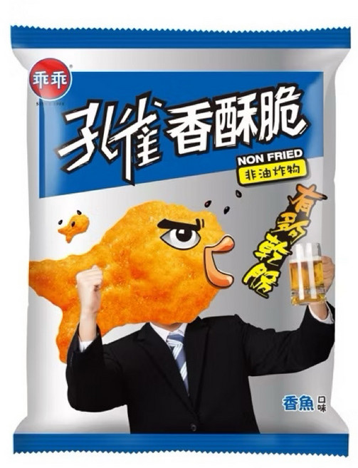 乖乖 孔雀香酥脆 非油炸 香魚味, 1個