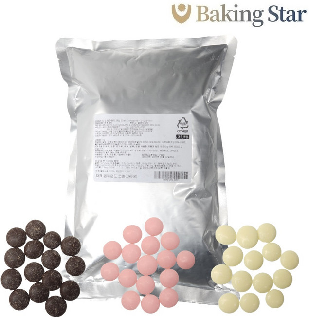 Beryls 버릴스 컴파운드 딸기 코팅 초콜릿 1kg 코인초콜릿, 딸기1kg(버릴스), 1개