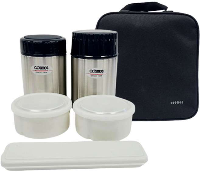 TORIMALL 코스모스 원원 보온도시락 나들이 준비 소풍 여행 간식통, 원+원 보온도시락, 1개