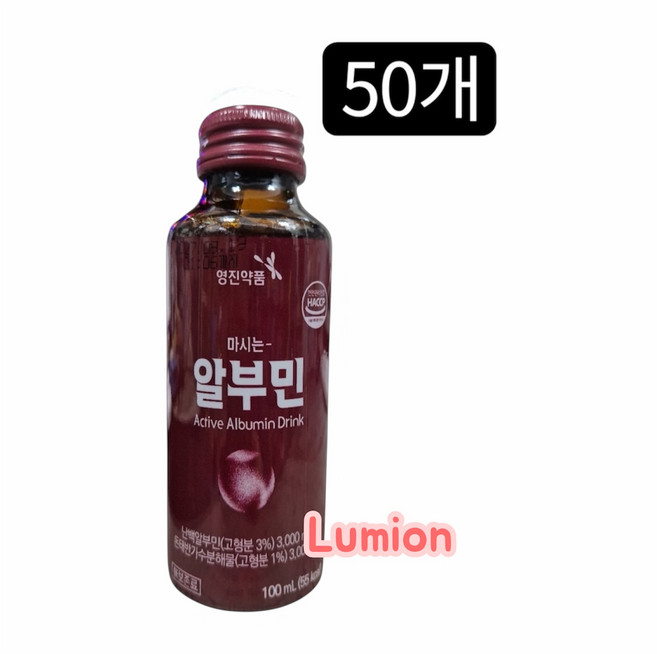 영진약품 마시는 알부민 단백질 보충 활력 케어 데일리 영양 음료, 100ml, 50개