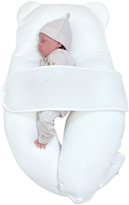 베로로 허그곰 신생아 아기 옆잠베개, 초냉감(듀라론) - 쿠팡