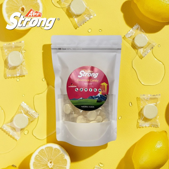 알프스스트롱 포도당 개별포장 캔디 레몬맛 50정, 130g, 1개