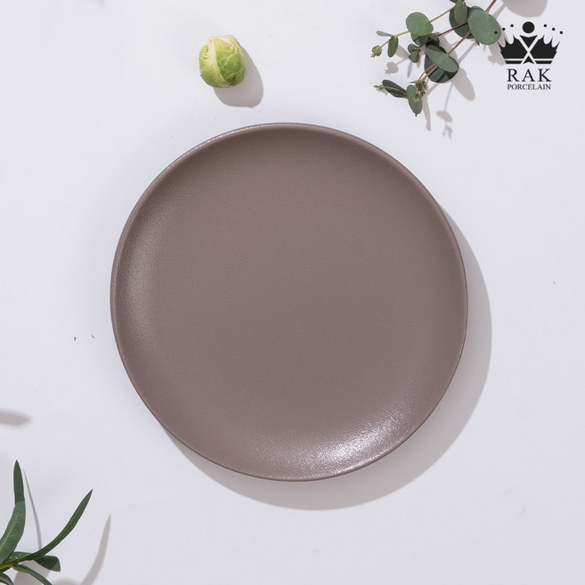 락포슬린 퓨전 네오퓨전 멜로우 플랫 플레이트 접시 체스넛브라운 24cm