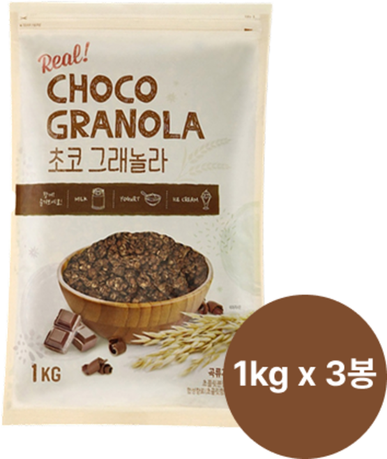 동서 초코 그래놀라, 1kg, 3개