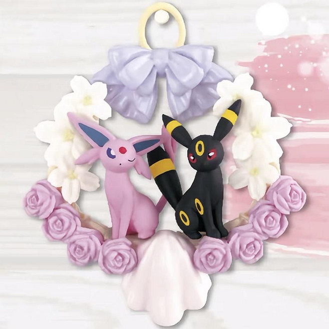 개별구매가능) 리멘트 포켓몬스터 리스 계절의 선물 화환 뮤 지라치 에브이 블래키 파치리스, 1개