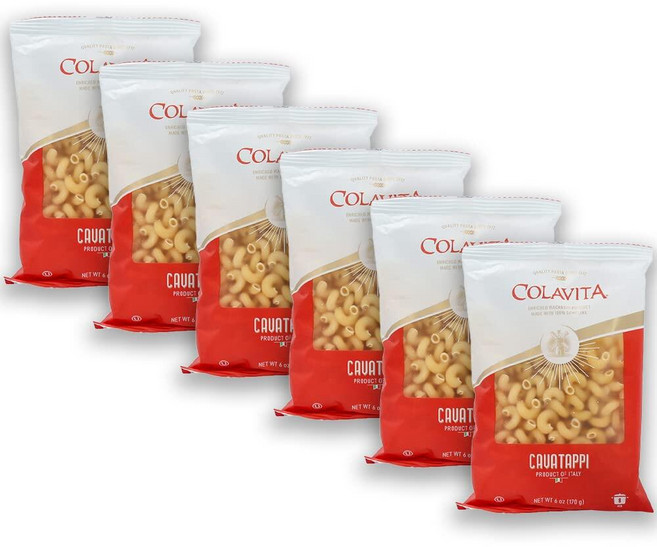 Colavita Cavatappi: Gourmet Creations를 위한 코르크 스크류 파스타 - 이탈리아 맛으로 트위스트 - 0.5kg(1파운드) (6팩), 단일, 454g