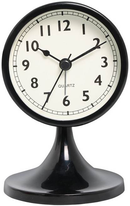 세련되고 조용한 탁상시계 무소음 GTW2330, 블랙