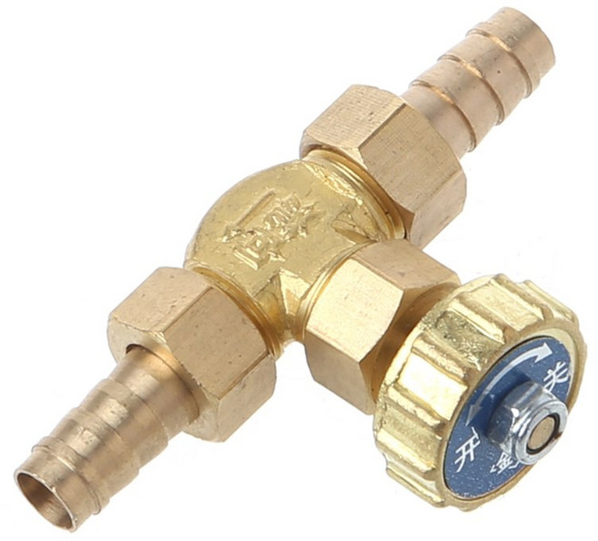 팔꿈치 황동 니들 밸브 10mm 프로판 부탄 가스 조절기 가시 마개, 1개