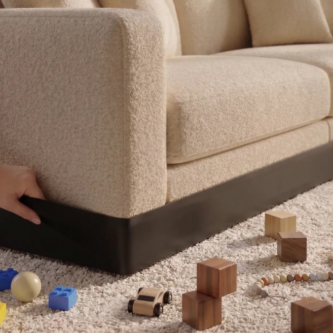 가온루트 프리미엄 먼지 차단 신축 밴드형 침대 틈새 막이 쇼파 밑 가림막, 1개, 블랙 2호