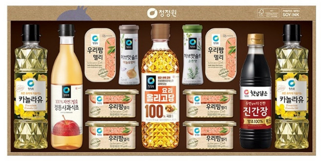 청정원 조미료 햄 종합선물세트 대형 식용유 소금 간장 식초 대용량 명절 설날 회사, 1개