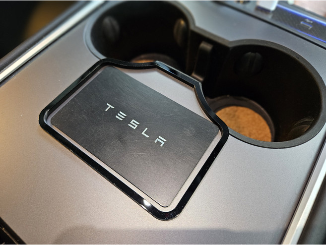 테슬라 컵홀더 테슬라 모델Y/3 센터콘솔 실리콘 컵홀더 흔들림방지 키박스, 1개, 그레이