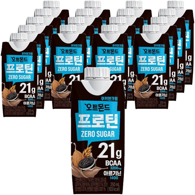 오트몬드 프로틴 쿠키앤크림, 250ml, 18개
