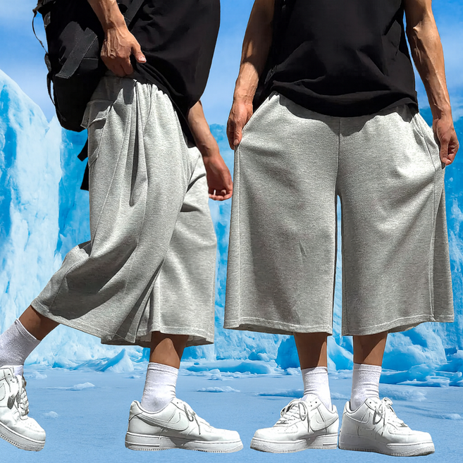 시온 쿨링 메쉬 사이드 핀턱 버뮤다팬츠