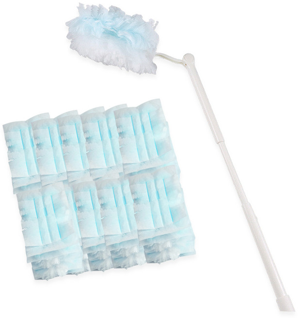 하루미 극세사 정전기 흡착 먼지털이, 1세트, 화이트블루