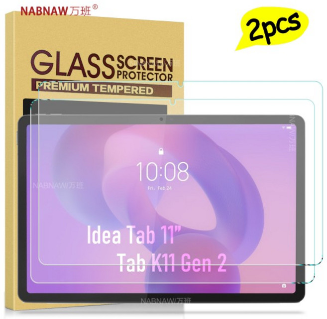 레노버 탭 K11 2세대 강화유리 스크린 보호필름 아이디어탭 태블릿 11인치 필름 가드 스크래치 방지 HD 2매, 01 2P-Tab K11 Gen 2