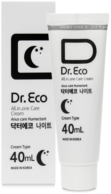 동일제약 닥터에코나이트 센텔라크림 항문건조 가려움 전용크림 / 스테로이드 무첨가 / 병풀성분+유황크림 항문보습 연고타입 건조함 따가움 사타구니 아누스크림 남자 여성, 1개, 40ml