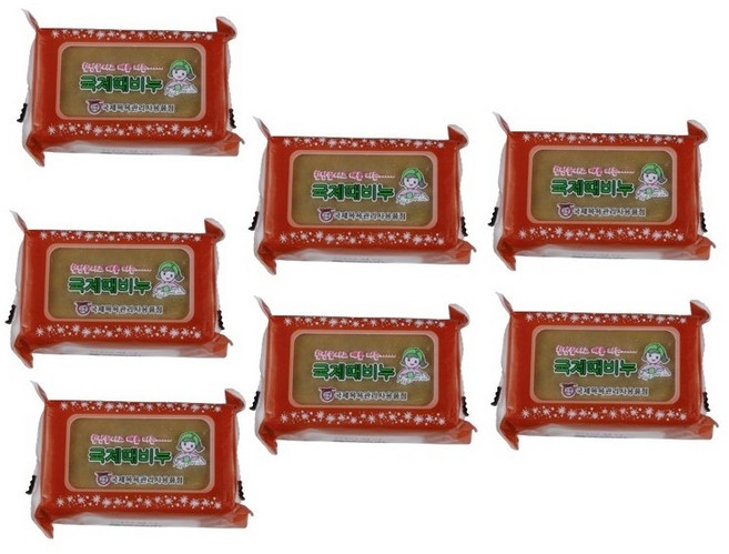 국제때비누 200g 국산때비누 때밀이용비누, 7개입