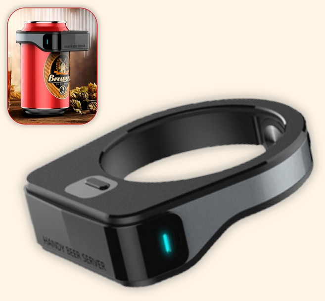 (수담스토어) 진동형 맥주거품기 제조기 초음파 캔맥주 폼메이커 96 78mm