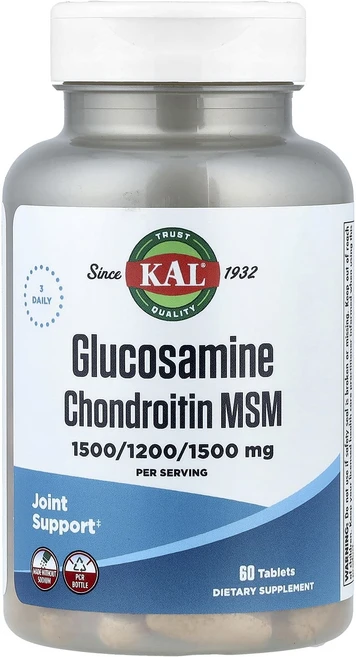 KAL 글루코사민 콘드로이틴 MSM 60정, 60 Count, 2개 - 쿠팡