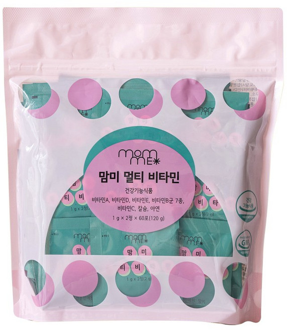 맘미 유아 어린이 멀티비타민 츄어블 칼슘 비타민D 60포, 1개, 120g