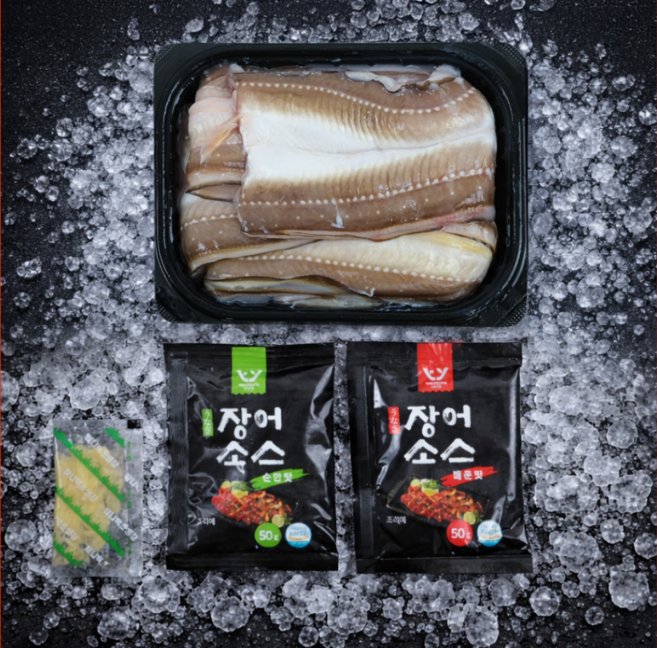 파도스토리 통영 손질 특대 바다장어 구이 (소스 2종 포함), 1세트, 1kg(2~3미)
