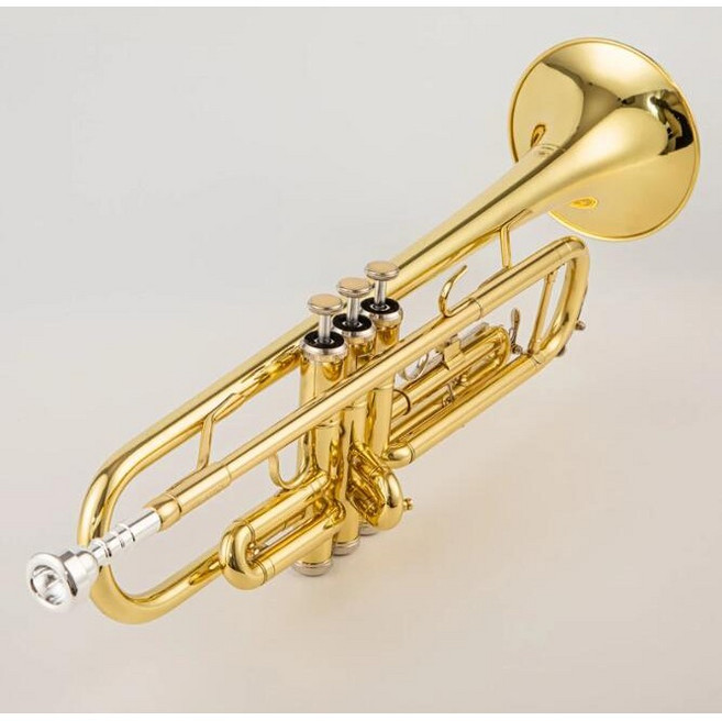 야마하 트럼펫 입문용트럼펫 고급 금관악기 트럼팻, YTR-4335GS 골드 가방포함, 1개