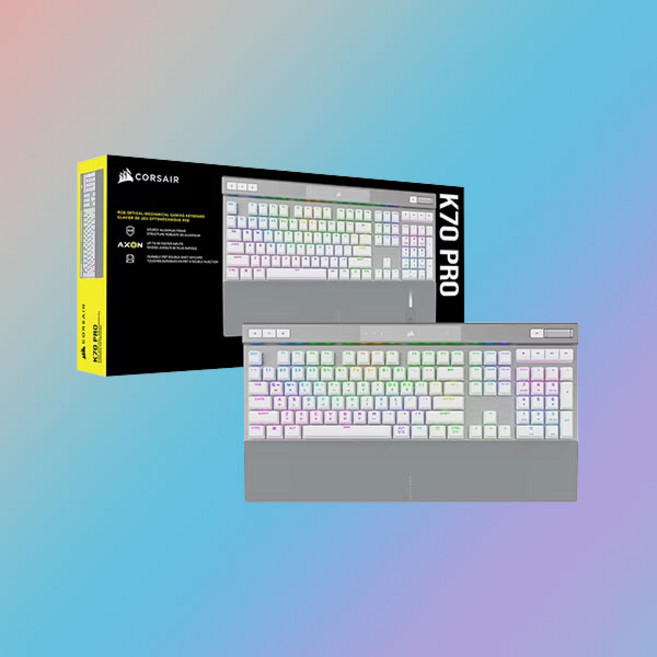 커세어 CORSAIR K70 RGB PRO OPX 게이밍 기계식 키보드 화이트, 일반형, 적축