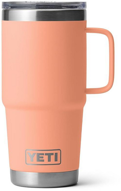 YETI Rambler 591.5ml(20온스) 여행용 머그 스테인리스 스틸 진공 단열 스트롱홀드 뚜껑 로우컨트리 피치