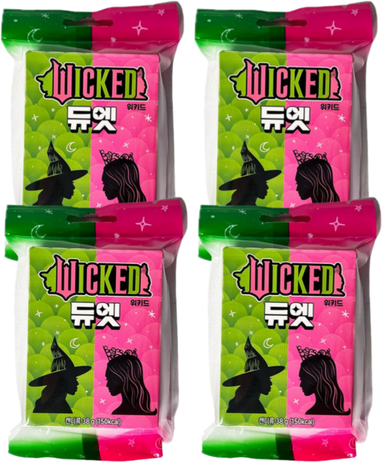 WICKED 위키드 듀엣 사탕 캔디 짝꿍, 4개, 38g