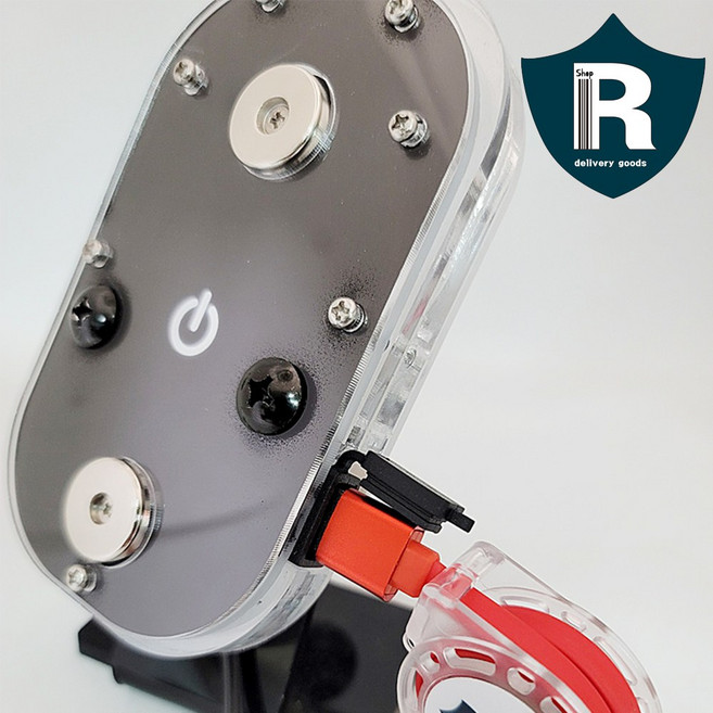 래셔널 오토바이 자석 충전 거치대 USB 커넥터 내장 2IN1 배달대행 거치대 멀티충전, 'ON' 1번 단품셋트