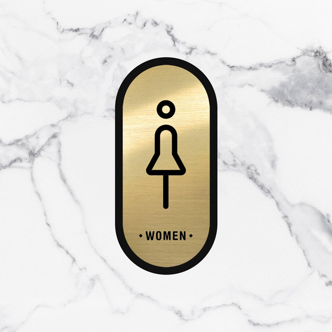 루리앤메리 골드 라운드 안내판 03 여자화장실 표지판 화장실표시판 92x195, 1개