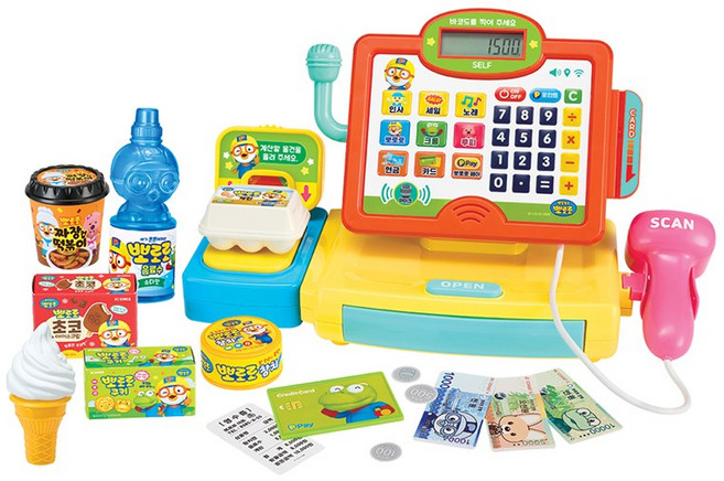 뽀로로 말하는 바코드 계산대, 혼합색상, 1개