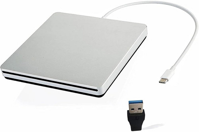 VikTck 외장 USB-C 슈퍼드라이브 DVD 드라이브 휴대용 DVD CD 리더 / 버너 - Air / Pro / / Mini / Pro / / / 노트북 USB-C 포트 플러그