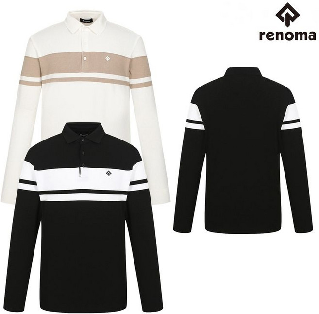 레노마 골프 남성 봄 컬러 배색 긴팔 카라 스웨터 SPO1201