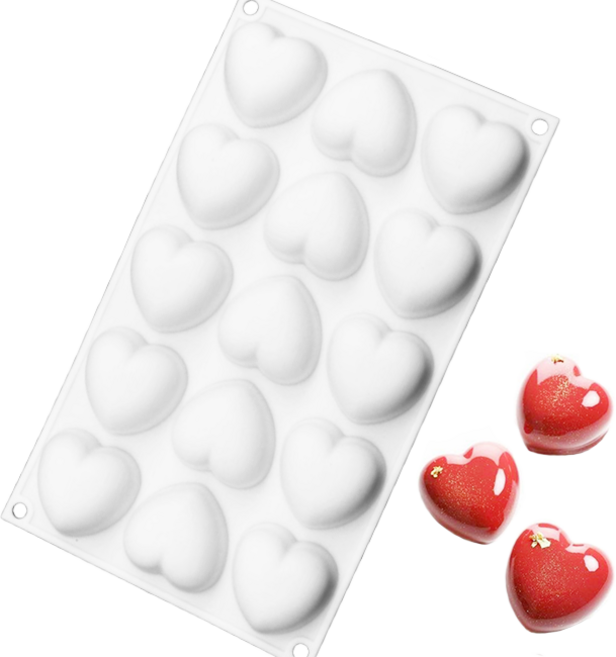 하트 실리콘 몰드 15구