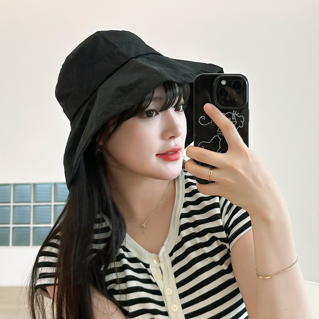 슈아 비비드 썸머 나일론 빅 사이즈 대두 버킷햇