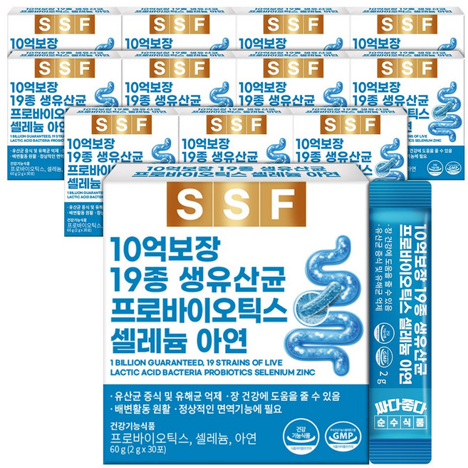 순수식품 19종 생유산균 프리 프로바이오틱스 셀레늄 아연, 60g, 12개