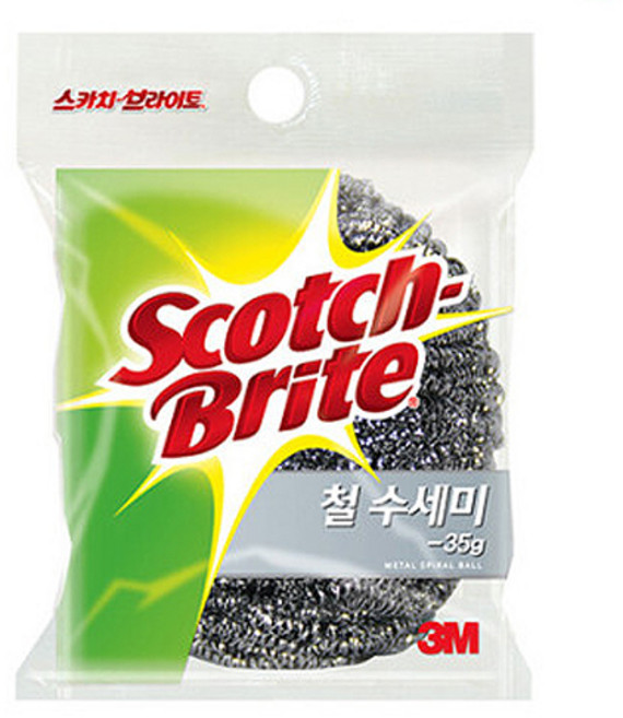 스카치브라이트 철수세미 강선 35g 주방수세미 항균수세미 은사수세미 철수세미 주방잡화, 1개, 1개